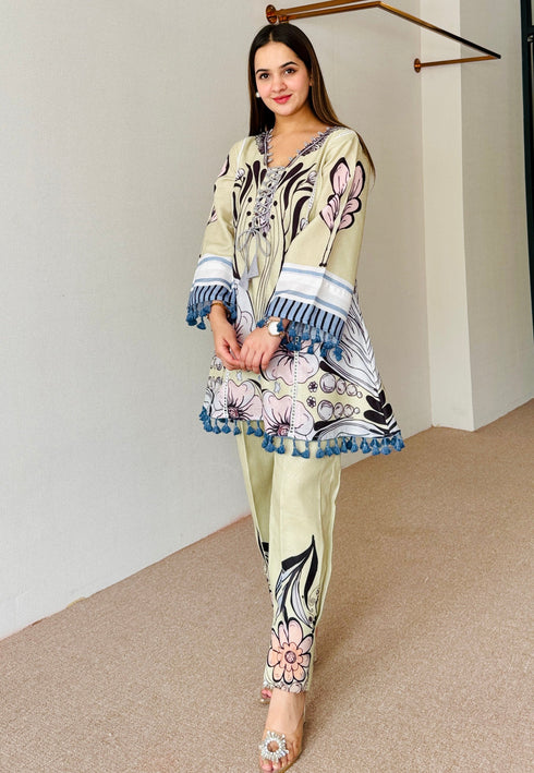 Anaya Green Festive Fusion Set